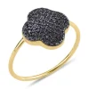BAGUE CHANCE DIAMANTS NOIRS SERTIS OR JAUNE