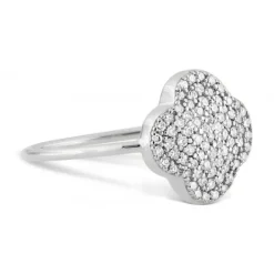 BAGUE CHANCE DIAMANTS SERTIS OR BLANC