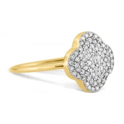 BAGUE CHANCE DIAMANTS SERTIS OR JAUNE