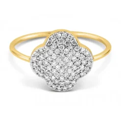 BAGUE CHANCE DIAMANTS SERTIS OR JAUNE