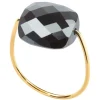 BAGUE OR JAUNE COUSSIN HEMATITE