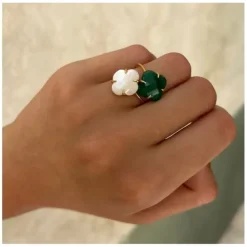 BAGUE VICTORIA NACRE BLANCHE OR JAUNE