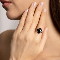 BAGUE VICTORIA ONYX OR ROSE