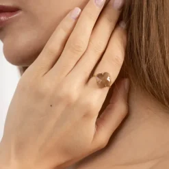 BAGUE VICTORIA PIERRE DE SOLEIL OR JAUNE