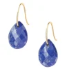BOUCLES D'OREILLES ALMA OR JAUNE LAPIS LAZULI