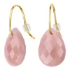 BOUCLES D'OREILLES ALMA OR JAUNE QUARTZ GUAVA