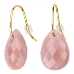 BOUCLES D'OREILLES ALMA OR JAUNE QUARTZ GUAVA