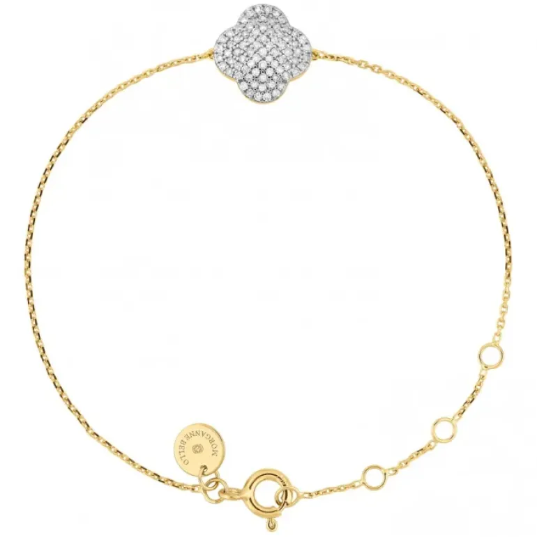 BRACELET CHANCE DIAMANTS SERTIS OR JAUNE