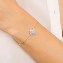 BRACELET CHANCE DIAMANTS SERTIS OR JAUNE