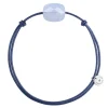 BRACELET CORDON BLEU JEAN COUSSIN AGATE BLEUE DENTELLE