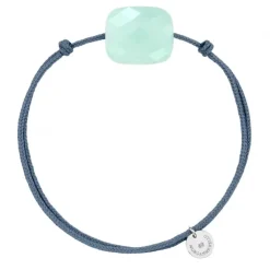 BRACELET CORDON BLEU JEAN COUSSIN OVERSIZE CHRYSOPRASE MENTHE