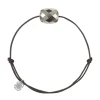 BRACELET CORDON CHOCOLAT COUSSIN PYRITE