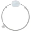 BRACELET CORDON GRIS SOURIS COUSSIN PIERRE DE LUNE ARC EN CIEL