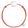 BRACELET CORDON ORANGE COUSSIN AGATE BLANCHE
