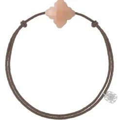 BRACELET CORDON TAUPE BAROQUE PIERRE DE LUNE PECHE