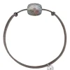 BRACELET CORDON TAUPE COUSSIN LABRADORITE