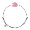 BRACELET CORDON TAUPE COUSSIN QUARTZ GUAVA