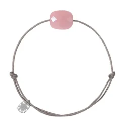 BRACELET CORDON TAUPE COUSSIN QUARTZ GUAVA