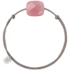 BRACELET CORDON TAUPE COUSSIN OVERSIZE QUARTZ GUAVA
