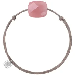 BRACELET CORDON TAUPE COUSSIN OVERSIZE QUARTZ GUAVA