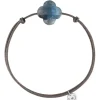 BRACELET CORDON TAUPE TREFLE LABRADORITE