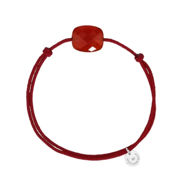 BRACELET CORDON VERMILLON CORNALINE COUSSIN