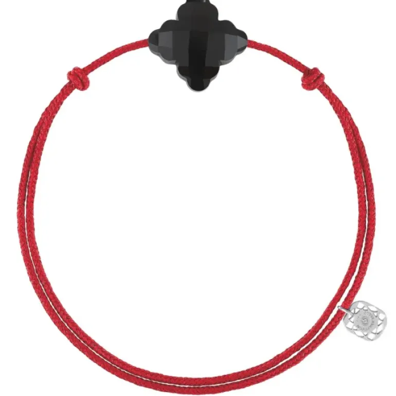 BRACELET CORDON VERMILLON BAROQUE ONYX