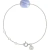 BRACELET OR BLANC COUSSIN AGATE BLEUE DENTELLE