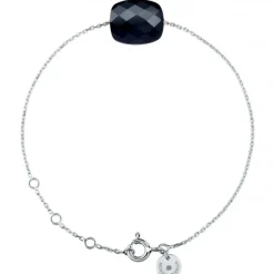 BRACELET OR BLANC COUSSIN ONYX
