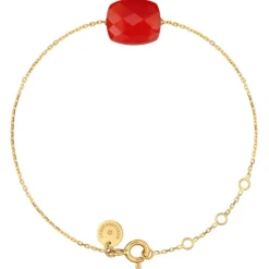 BRACELET OR JAUNE COUSSIN CORNALINE