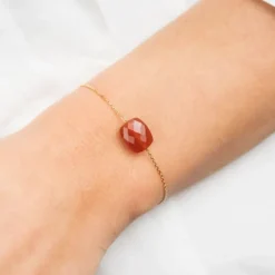 BRACELET OR JAUNE COUSSIN CORNALINE