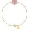 BRACELET OR JAUNE COUSSIN QUARTZ GUAVA