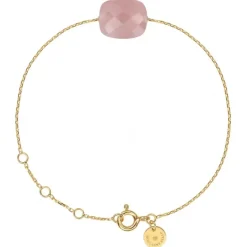BRACELET OR JAUNE COUSSIN QUARTZ GUAVA
