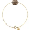 BRACELET OR JAUNE COUSSIN QUARTZ FUME