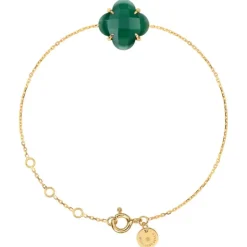 BRACELET VICTORIA AGATE VERTE OR JAUNE