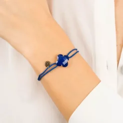 BRACELET VICTORIA CORDON BLEU ROI LAPIS LAZULI OR JAUNE