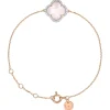 BRACELET VICTORIA DIAMANTS QUARTZ ROSE MILKY + DIAMANTS OR ROSE
