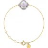 BRACELET VICTORIA DIAMANTS AMETHYSTE ROSE + DIAMANTS OR JAUNE