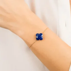 BRACELET VICTORIA LAPIS LAZULI OR JAUNE