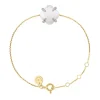 BRACELET VICTORIA LYS NACRE BLANCHE ET DIAMANTS OR JAUNE
