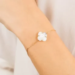 BRACELET VICTORIA NACRE BLANCHE OR JAUNE