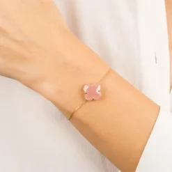 BRACELET VICTORIA QUARTZ GUAVA OR JAUNE