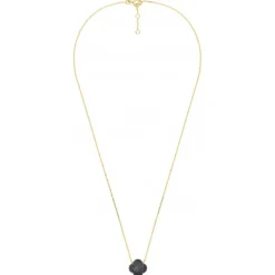 COLLIER CHANCE DIAMANTS NOIRS SERTIS OR JAUNE