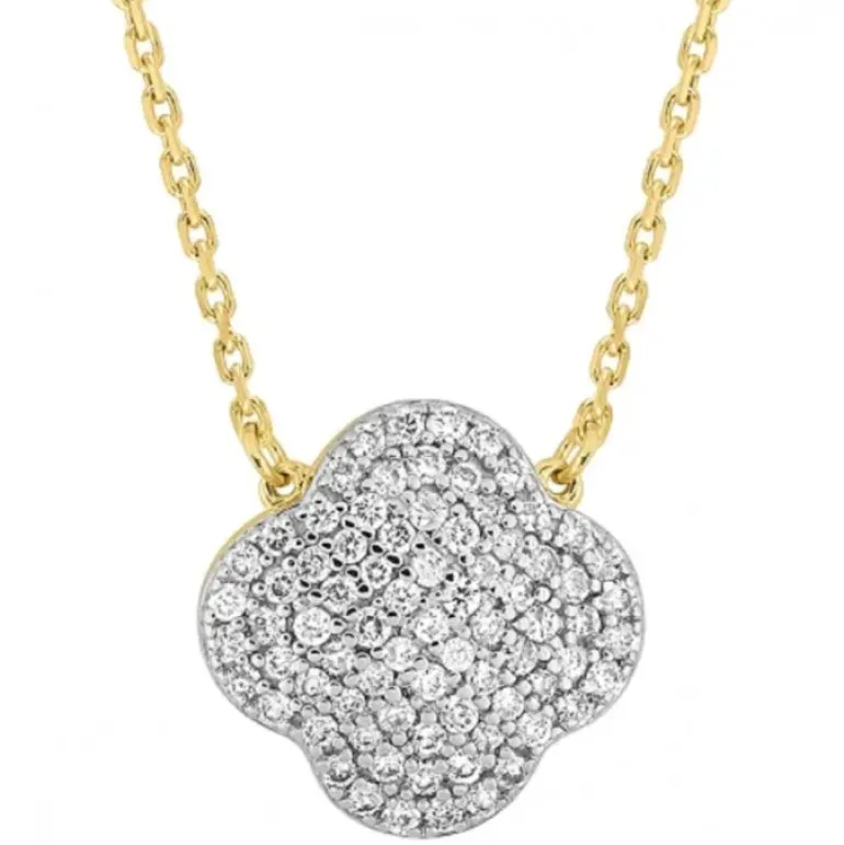 COLLIER CHANCE DIAMANTS SERTIS OR JAUNE