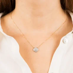COLLIER CHANCE DIAMANTS SERTIS OR JAUNE