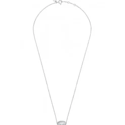 COLLIER OR BLANC COUSSIN PIERRE DE LUNE GRISE