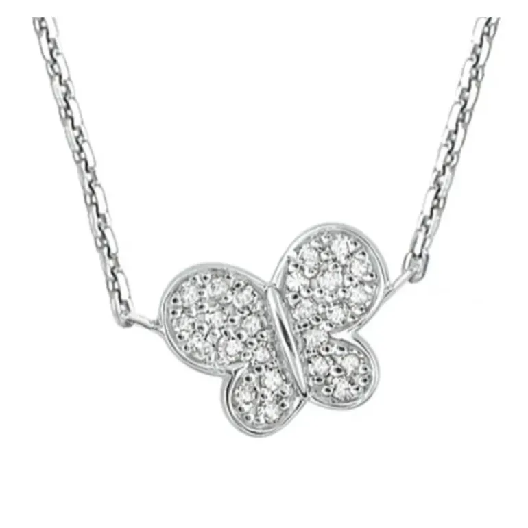 COLLIER OR BLANC DIAMANTS