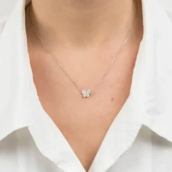 COLLIER OR BLANC DIAMANTS
