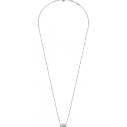 COLLIER OR BLANC TRÈFLE DIAMANTS