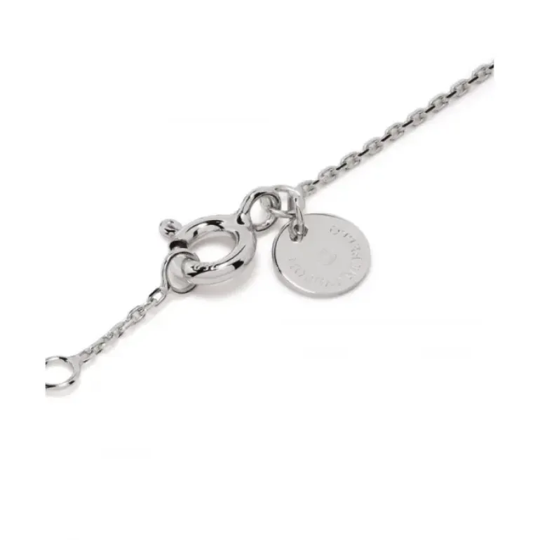 COLLIER OR BLANC TRÈFLE DIAMANTS